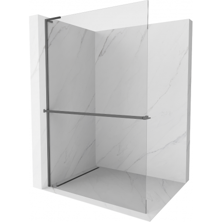 Mexen Kioto+ L Duschwand mit Regal Walk-in 110 x 200 cm, transparent, gun metal - 800-110-123-95-00