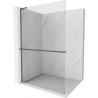 Mexen Kioto+ L Duschwand mit Ablage Walk-in 95 x 200 cm, transparent, Gun Metal - 800-095-123-95-00