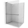 Mexen Kioto+ L Duschwand mit Regal Walk-in 50 x 200 cm, transparent, Gun Metal - 800-050-123-95-00