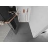 Mexen Kioto+ L Duschwand mit Ablage Walk-in 110 x 200 cm, transparent, gebürstetes Kupfer - 800-110-123-65-00