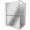 Mexen Kioto+ Duschwand mit Ablage Walk-in 120 x 200 cm, Spiegel, Gun Metal - 800-120-121-95-50
