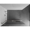 Mexen Kioto+ L Duschwand mit Regal Walk-in 100 x 200 cm, transparent, gebürstetes Nickel - 800-100-123-97-00