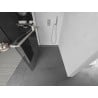 Mexen Kioto+ L Duschwand mit Regal Walk-in 100 x 200 cm, transparent, gebürstetes Nickel - 800-100-123-97-00