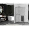 Mexen Kioto+ L Duschwand mit Regal Walk-in 90 x 200 cm, transparent, gebürsteter Nickel - 800-090-123-97-00