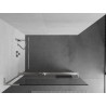 Mexen Kioto+ L Duschwand mit Regal Walk-in 90 x 200 cm, transparent, gebürsteter Nickel - 800-090-123-97-00