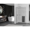 Mexen Kioto+ L Duschwand mit Ablage Walk-in 85 x 200 cm, transparent, gebürsteter Nickel - 800-085-123-97-00