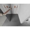 Mexen Kioto+ Duschwand mit Regal Walk-in 80 x 200 cm, Spiegel, gebürstetes Kupfer - 800-080-121-65-50