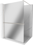 Mexen Kioto+ Duschwand mit Regal Walk-in 80 x 200 cm, Spiegel, gebürsteter Nickel - 800-080-121-97-50