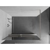Mexen Kioto+ Duschwand mit Ablage Walk-in 90 x 200 cm, Spiegelglas, gebürsteter Nickel - 800-090-121-97-50