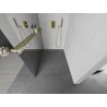 Mexen Kioto+ Duschwand mit Ablage Walk-in 140 x 200 cm, Spiegel, gebürstetes Gold - 800-140-121-55-50