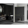 Mexen Kioto+ Duschwand mit Ablage Walk-in 140 x 200 cm, Spiegel, gebürstetes Gold - 800-140-121-55-50