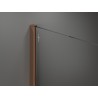 Mexen Kioto Duschwand Walk-in 100 x 200 cm, schwarzer Rahmen 8 mm, Roségold - 800-100-101-60-70