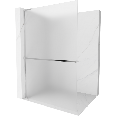 Mexen Kioto+ L Duschwand mit Regal Walk-in 90 x 200 cm, Frost, Chrom - 800-090-123-01-30