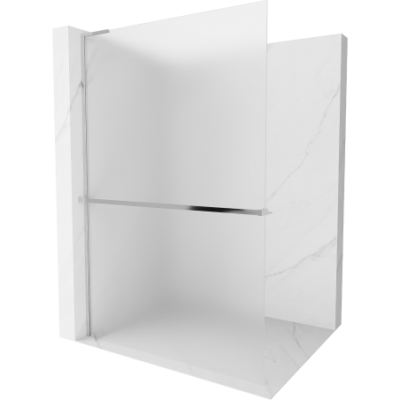 Mexen Kioto+ L Duschwand mit Ablage Walk-in 80 x 200 cm, Frost, Chrom - 800-080-123-01-30