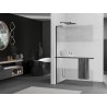Mexen Kioto+ L Duschwand mit Ablage Walk-in 80 x 200 cm, transparent/matt, schwarz - 800-080-123-70-35