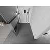 Mexen Kioto+ L Duschwand mit Regal Walk-in 90 x 200 cm, transparent/gefrostet, schwarz - 800-090-123-70-35