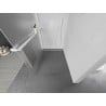 Mexen Kioto+ L Duschwand mit Ablage Walk-in 70 x 200 cm, matt, weiß - 800-070-123-20-30