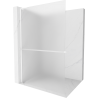 Mexen Kioto+ L Duschwand mit Ablage Walk-in 90 x 200 cm, Frost, Weiß - 800-090-123-20-30