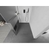 Mexen Kioto+ L Duschwand mit Ablage Walk-in 90 x 200 cm, transparent/frostig, Gun Metal - 800-090-123-95-35