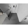 Mexen Kioto+ L Duschwand mit Regal Walk-in 110 x 200 cm, transparent/mattiert, Gun Metal - 800-110-123-95-35