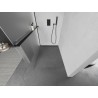 Mexen Kioto+ L Duschwand mit Ablage Walk-in 90 x 200 cm, Mattglas, Schwarz - 800-090-123-70-30