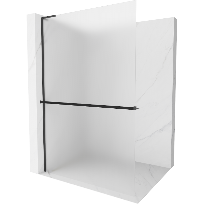 Mexen Kioto+ L Duschwand mit Regal Walk-in 80 x 200 cm, matt, schwarz - 800-080-123-70-30