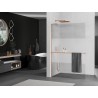 Mexen Kioto+ L Duschtür mit Ablage Walk-in 110 x 200 cm, transparent/Matt, gebürstetes Kupfer - 800-110-123-65-35