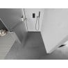 Mexen Kioto+ L Duschwand mit Ablage Walk-in 100 x 200 cm, Frost, Gun Gray gebürstet - 800-100-123-66-30