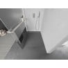 Mexen Kioto+ L Duschwand mit Regal Walk-in 70 x 200 cm, transparent/Eis, gebürsteter Nickel - 800-070-123-97-35