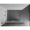 Mexen Kioto+ L Duschwand mit Ablage Walk-in 90 x 200 cm, transparent/matt, gebürsteter Nickel - 800-090-123-97-35
