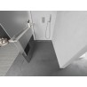 Mexen Kioto+ L Duschtür mit Regal Walk-in 100 x 200 cm, transparent/mattiert, gebürsteter Nickel - 800-100-123-97-35