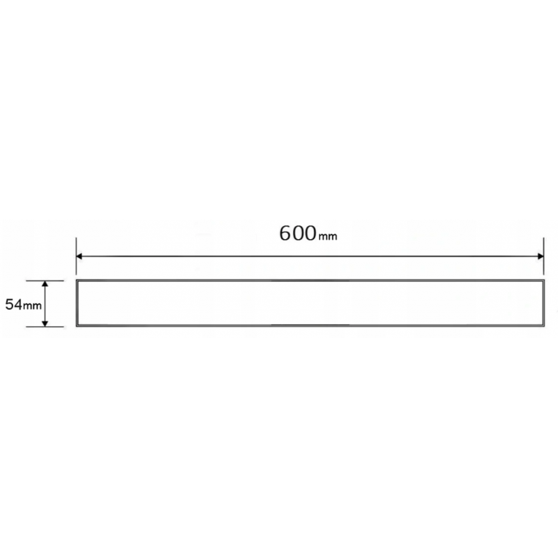 Mexen Flat MGB Abdeckung für Linienentwässerung 60 cm, schwarzes Glas - 1026060