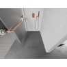 Mexen Kioto+ L Duschwand mit Regal Walk-in 100 x 200 cm, matt, gebürstetes Kupfer - 800-100-123-65-30