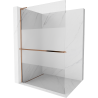 Mexen Kioto+ L Duschwand mit Ablage Walk-in 80 x 200 cm, transparent/Frost, Roségold - 800-080-123-60-35