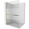 Mexen Kioto+ L Duschwand mit Regal Walk-in 70 x 200 cm, transparent/gefroren, gold - 800-070-123-50-35
