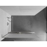 Mexen Kioto+ L Duschwand mit Ablage Walk-in 120 x 200 cm, Frost, gebürsteter Nickel - 800-120-123-97-30