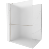 Mexen Kioto+ L Duschwand mit Regal Walk-in 80 x 200 cm, Frost, Gebürsteter Nickel - 800-080-123-97-30
