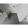 Mexen Kioto+ L Duschwand mit Regal Walk-in 90 x 200 cm, transparent/matt, gebürstetes Gold - 800-090-123-55-35