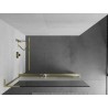 Mexen Kioto+ L Duschwand mit Regal Walk-in 90 x 200 cm, transparent/matt, gebürstetes Gold - 800-090-123-55-35