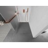 Mexen Kioto+ L Duschwand mit Regal Walk-in 100 x 200 cm, Milchglas, Roségold - 800-100-123-60-30