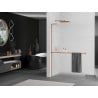 Mexen Kioto+ L Duschwand mit Regal Walk-in 100 x 200 cm, Milchglas, Roségold - 800-100-123-60-30