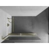 Mexen Kioto+ L Duschwand mit Ablage Walk-in 120 x 200 cm, transparent/matt, gold gebürstet - 800-120-123-55-35