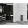 Mexen Kioto+ L Duschwand mit Ablage Walk-in 90 x 200 cm, Frost, Gold - 800-090-123-50-30