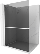 Mexen Kioto+ L Duschwand mit Regal Walk-in 80 x 200 cm, Graphit, Weiß - 800-080-123-20-40