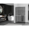 Mexen Kioto+ L Duschwand mit Regal Walk-in 90 x 200 cm, graphit, weiß - 800-090-123-20-40