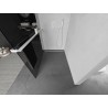Mexen Kioto+ L Duschwand mit Regal Walk-in 110 x 200 cm, Graphit, Weiß - 800-110-123-20-40