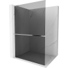 Mexen Kioto+ L Duschwand mit Regal Walk-in 90 x 200 cm, Graphit, Chrom - 800-090-123-01-40