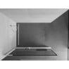 Mexen Kioto+ L Duschwand mit Regal Walk-in 110 x 200 cm, schwarzer Rahmen, weiß - 800-110-123-20-70