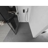 Mexen Kioto+ L Duschwand mit Regal Walk-in 50 x 200 cm, schwarzer Rahmen, schwarz - 800-050-123-70-70