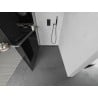 Mexen Kioto+ L Duschwand mit Regal Walk-in 90 x 200 cm, Graphit, gebürstetes Gun Gray - 800-090-123-66-40